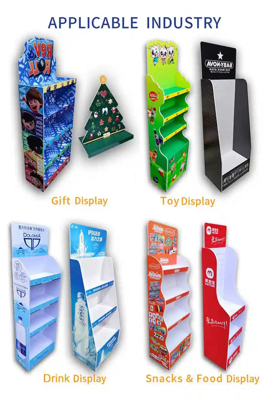 EASY Customized PVC Insulated Cup Floor Display Rack for Supermarket Displays Various Materials Customizable