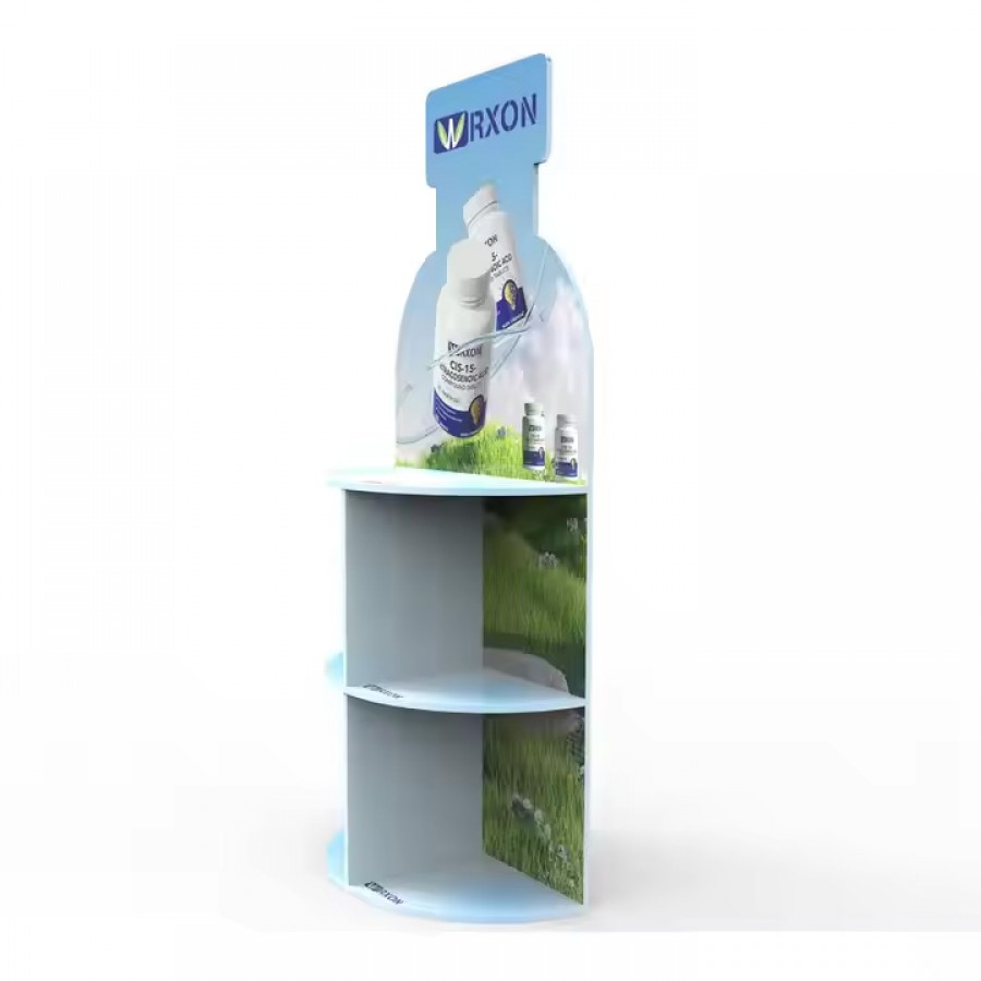 Model PVC Floor Display Rack Portable Store Display Stand for Alcohol and Health Products for Shops Supermarkets Advertising